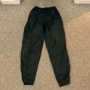 Vtg 80s Nike black nylon windbreaker zipper pant 56323 sz M